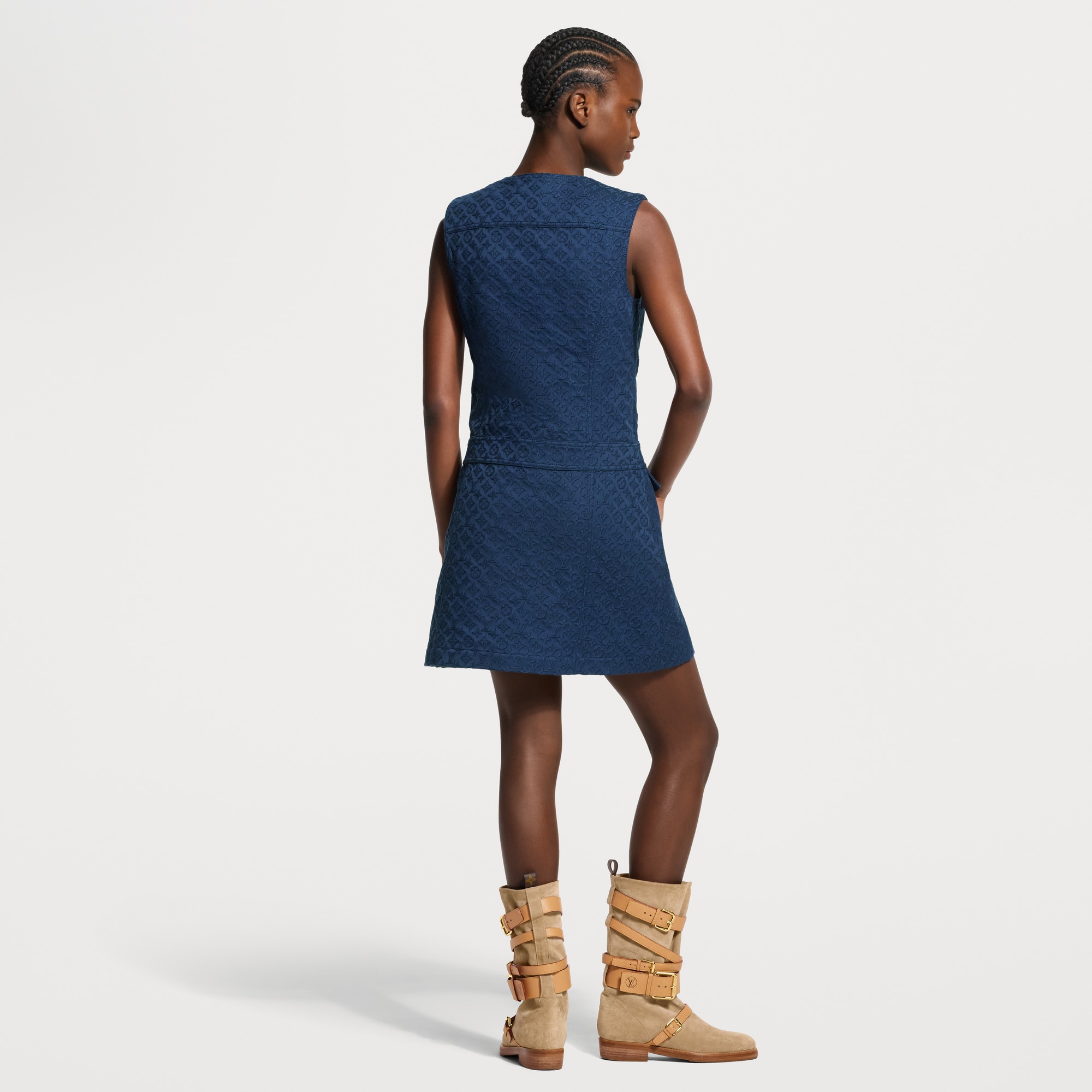 Monogram Jacquard Button Front Dress - Ready-to-Wear | LOUIS VUITTON